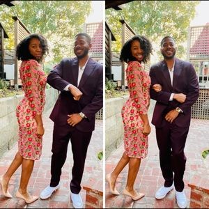 FLL Amelia Long Sleeve Floral Bodycon Cocktail Midi Dress Romantic Curvy